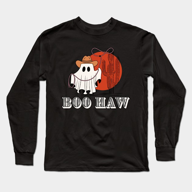 Boo Haw Ghost Long Sleeve T-Shirt by RefinedApparelLTD